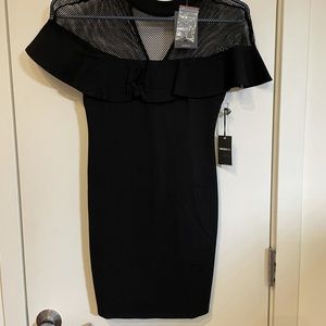 Lack mesh ruffle mini dress forever21 NWT